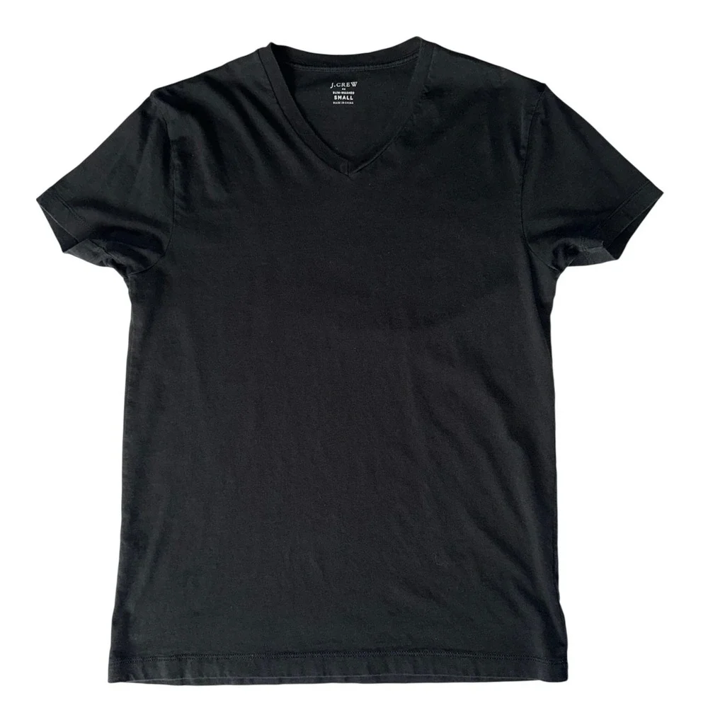 J.Crew‎ Men's Slim Washed Cotton Jersey V-Neck Tee Size S
